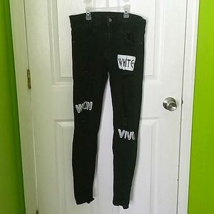 Ripped black jeans